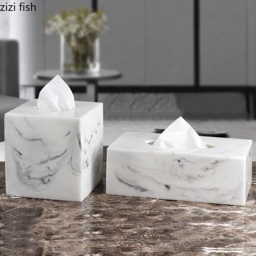 Ink Pattern Black White Tissue Box Decoration Accessories Square Rectangular Tissue Storage Box Napkin Holder Paper Towel Tube