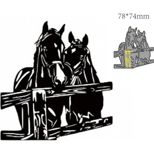 Animals Horse Shape Metal Cutting Die DIY for Scrapbooking Decoration Crafts