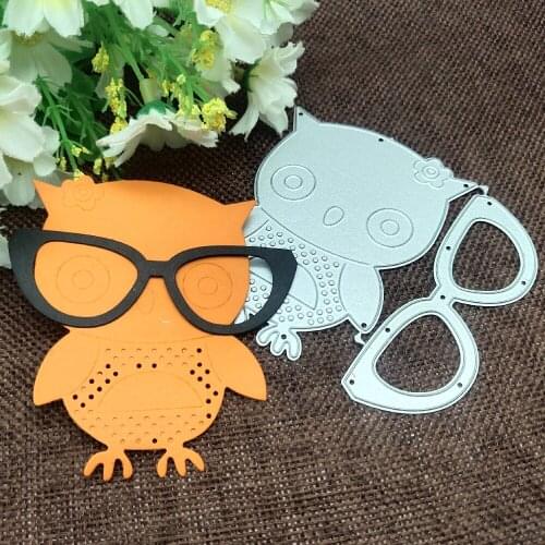 Owl glasses Metal Cutting Dies Stencils For DIY Scrapbooking Decorative Embossing Handcraft Die Cutting Template