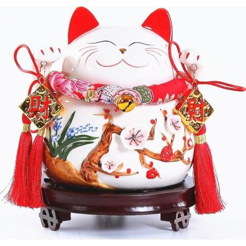 Modern Design Lucky Cat Miniature Model Home Decoration Accessories Traditional Feng Shui Decor Craft Household Mascot Gift