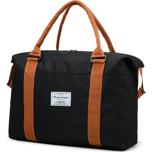 Fashion Waterproof Travel Duffle Bag For Women Multifunction Sports Gym Bag Portable Weekend Shoulder Bag Handbag Overnight Pack