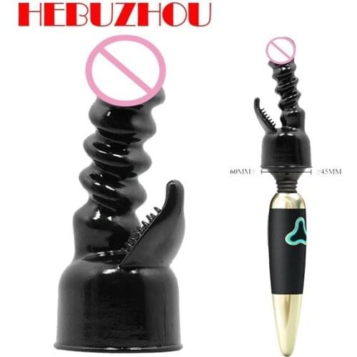 HEBUZHOU Power Head Realistic Dildo Super Dong Wand G Spot Magic Wand Annex Millinery Magic AV Wand Vibrator for women Sexy Toys