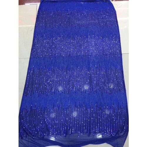 Latest French Nigerian sequins Laces Fabrics High Quality African Laces Fabric Wedding sequins Tulle Lace BZL-12.185