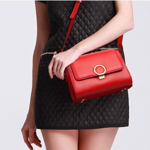 New Litchi Grain Euramerican Fashion Joker Cowhide Leisure New Brand Women Shoulder&Handbags Leisure Cowhide Bag