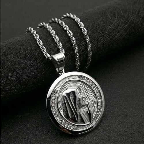 New Religious Style Necklace Maria Medal Pendant Prayer Pendant Men and Women Amulet Universal Gift