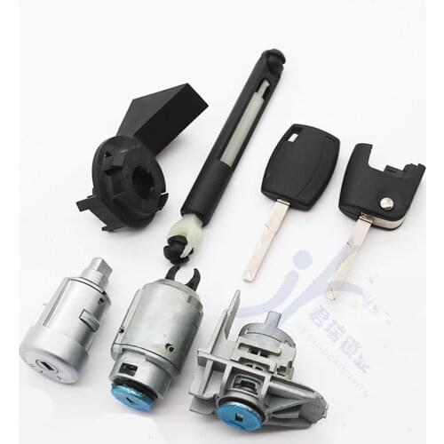 OEM Auto Car Left Door Lock Cylinder For Ford Focus 2005-2013 Full Set Door Lock Cylinder Ignition Lock