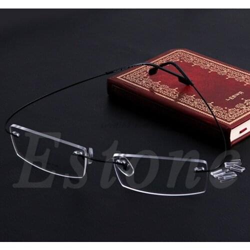 Fashion Metal Rimless Eye Glasses Eyeglasses Frame Spectacle Frames