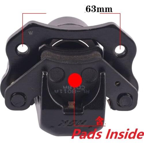 Front Rear ATV Brake caliper Pump for 4 Wheel ATV Motorcycle Accessories M10 50mm Brake Calipers Under The Pump Disc Brake pads