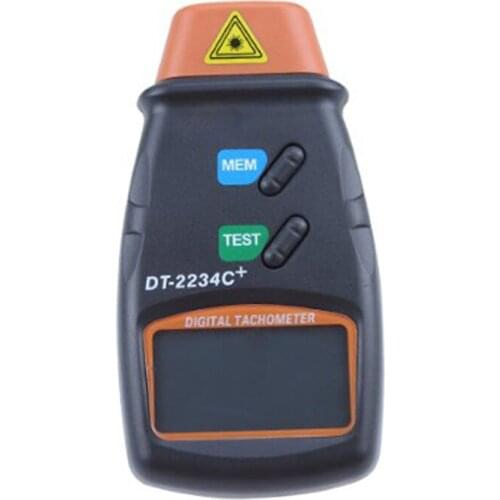 Professional Digital Laser Photo Tachometer Non Contact RPM Tach Orange+Black