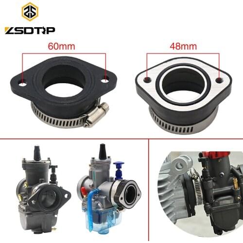 ZSDTRP Motorcycle Available Rubber Carburetor Adapter Inlet Intake Pipe fit PWK21 24 26 28 30 32 34 PE28/30 TM32/34 Carb