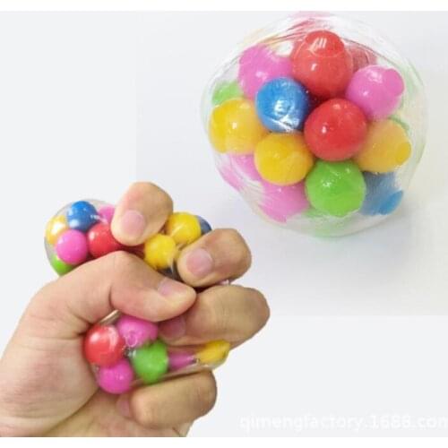 Mesh squishy balls Glowing Squeeze Grape Toys Anxiety Relief Stress Ball Adult Kids Squishy Squeeze Soft Anti-stress Toy