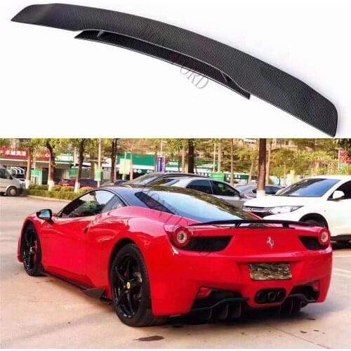 SHCHCG For Ferrari 458 Coupe Convertible 2011 2012 2013 Car Styling Carbon Fiber Rear Roof Spoiler Tail Trunk Wing Decoration