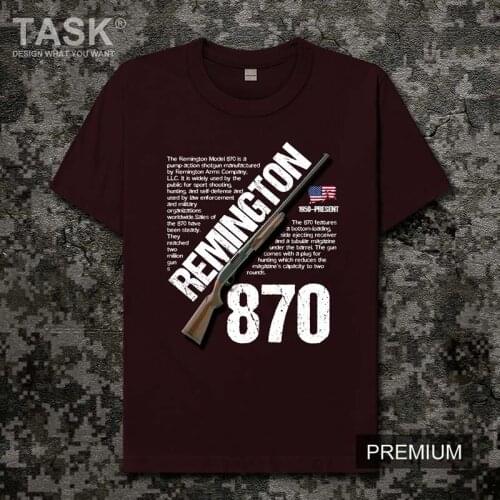 USA Remington 870 Shot Spray gun weapon fans casual printing Short sleeve t-shirt mens CSGO game cotton streetwear summer tees