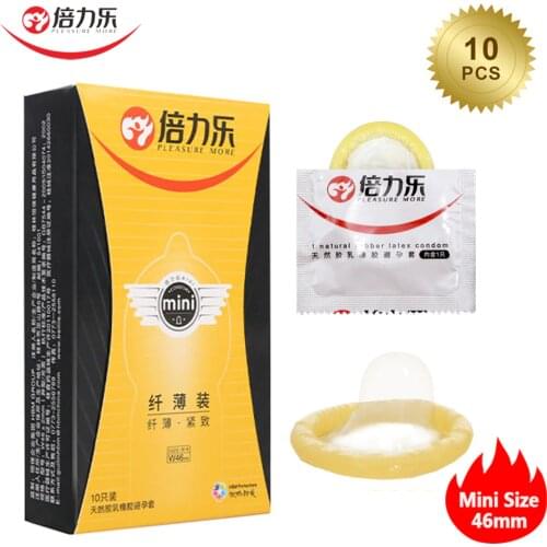 10Pcs 46mm Mini Size Ultra Small Condoms Tight Sensation Cock Sleeve Sex Condom For Man Adult Erotic Male Sex Product Sex Shop