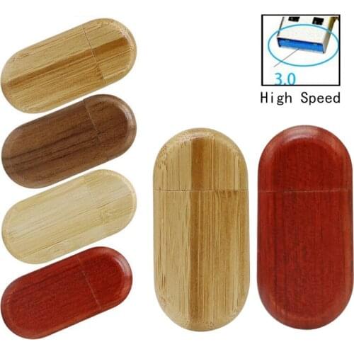 Usb 3.0 Wooden Bamboo USB Flash Drive Pen Drives Wood Chip Pendrive 4GB 8GB 16GB 32GB Memory Stick U Disk Customize Logo Gift
