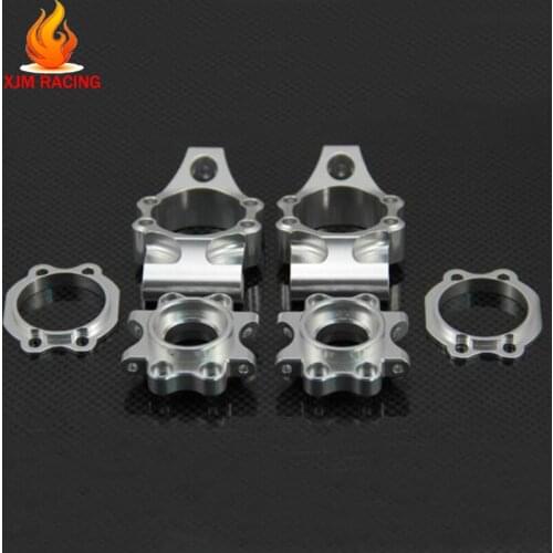 CNC Alloy Rear and Front Hub Base Set for 1/5 GTB Racing HPI ROFUN ROVAN Km Mcd Baja 5B/5T/5SC Truck Rc Car Toys Parts