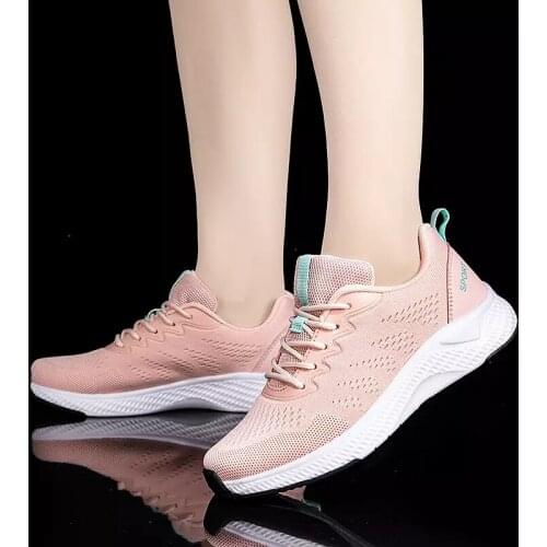 Basket Femme 2021 Women Tennis Sport Shoes Lightweight Breathable Weaving Sneakers Pink Fitness Girl Trainers Tenis Feminino