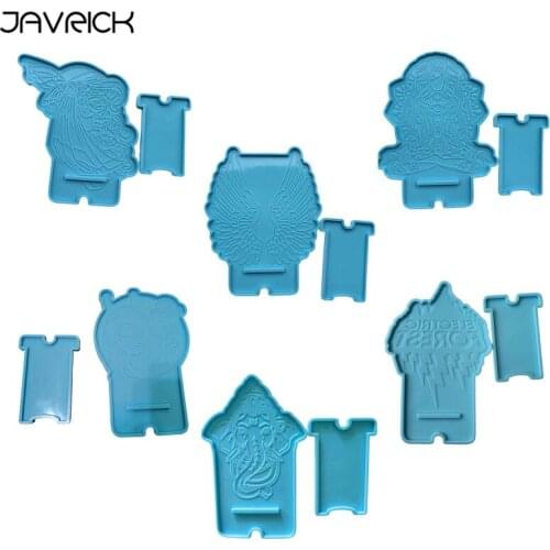 1 Set Mobile Phone Stand Epoxy Resin Mold Cellphone Holder Silicone Mould DIY Crafts Smartphone Bracket Making Tools
