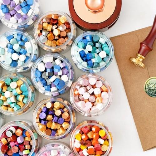 180pcs Sealing Wax Seal Beans Stamp Beads for Vintage Craft Envelope Wedding Invitation Ancient Sealing Wax Stamp Making Tools