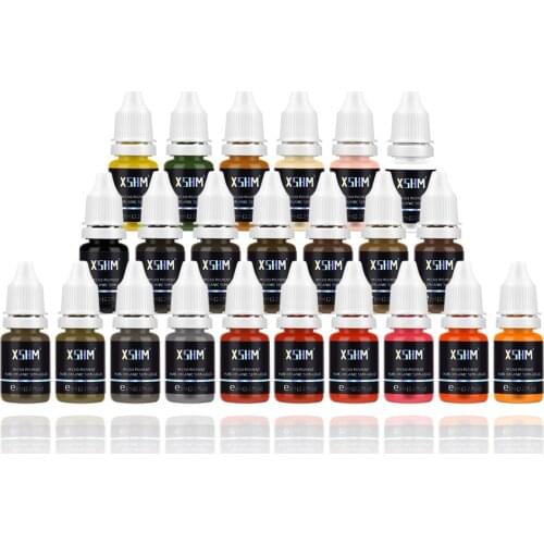 23 Color Semi Permanent Makeup Eyebrow Inks Lips Eye Line Tattoo Color Microblading Pigment Eyebrow Tattoo Color Inks