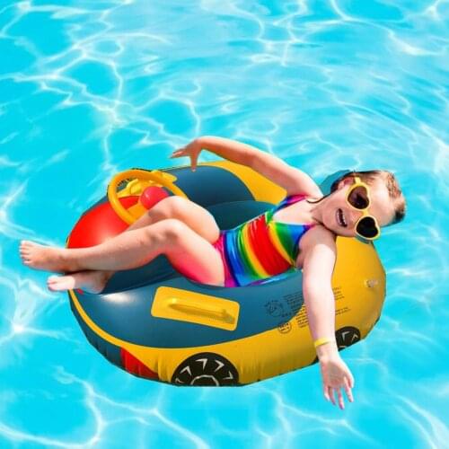 3D Tortoise Car Shape Swimming Ring For Baby Kids Inflatable Floating Swim Ring Safe Float Circle Swimming Pool Baby Accessories