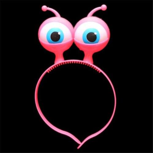 5pcs/lot LED Glowing Alien Eyes Eyeballs Headband Children Light Up Headwear Halloween Party Wedding Decoration Supplies