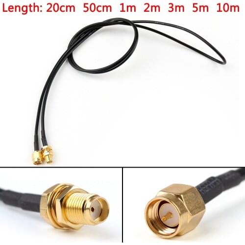 Areyourshop RG174 Cable SMA Male Plug To SMA Female Jack Bulkhead Coax Pigtail 20CM-10M Wholesale Connector Plug Wire