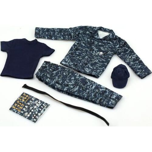 1/6 Soldier Navy Combat Uniform Suit Ab 2 Styles Are Different From Peaked Cap And Octagonal Cap