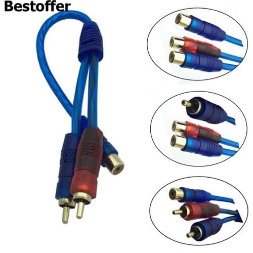 20cm RCA Audio Jack Cable Y Adapter Splitter 1 Female to 2 Male 1 Male to 2 Female 1 Female to 2 Female Plug
