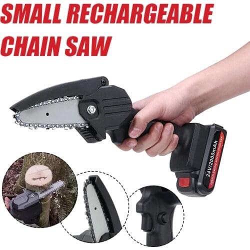 220V Mini Electric Wood Cutting Chainsaw One Hand Saw Cordless Chainsaw With Battery Set Rechargeable Pruning Tool UK Plug