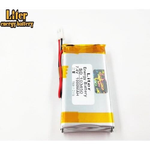 XH2.54-2P connector 7.4V 1000mAh 103450 Polymer Li-ion battery for SATLINK TV Digital Satellite Finder Meter WS-6933,WS-6923
