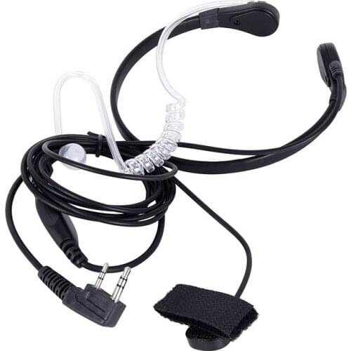 Throat Mic Earpiece Headset Finger PTT Radio Transceiver For Baofeng UV5R 888s Radio Walkie Talkie For KENWOOD NX220/NX320