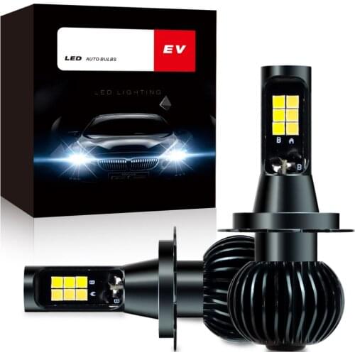 H7 LED Headlight Car Work Lamp Dual Color A Pair 2pcs Ice Blue H7 G0017 Tuning Supplies 12V H7 6000K 8500LM Two-color Fog Lights