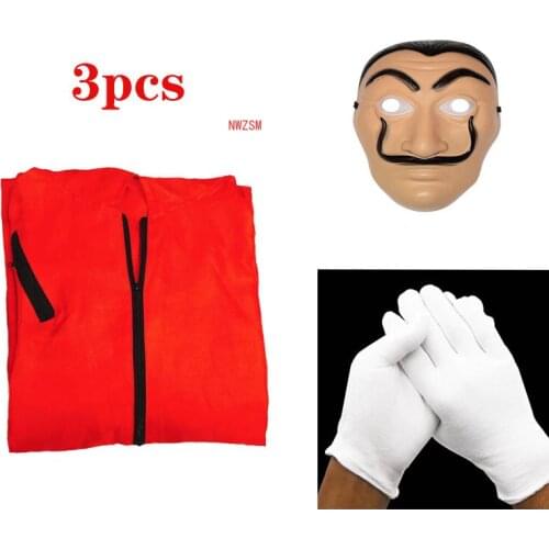 Halloween Party Salvador Dali Cosplay Movie Mask Money Heist The House of Paper La Casa De Papel Cosplay Costume Face Mask