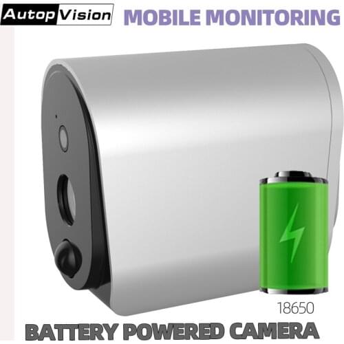 L3 IP camera wifi 1080p wireless two Battery Support max 32GB Local / Cloud storage system rectangle video recording detector