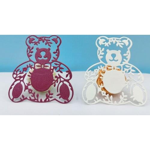 The Bear Metal Cutting Dies Scrapbooking Embossing Folders for Card Making Craft DIY Clear Stamps and Slimline Die Cut Molds