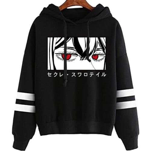 Japan Anime Black Clover Eyes Print Men Hoodies Sweatshirt Pullover Hoody