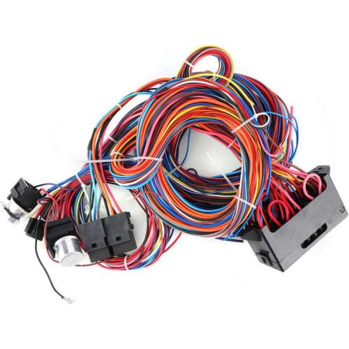 Fuse kit car blade fuse 12V 20 Circuit Fuse Harness Complete Wiring Kit Universal Accessory for V8 Rat Hot Rod auto fuse set