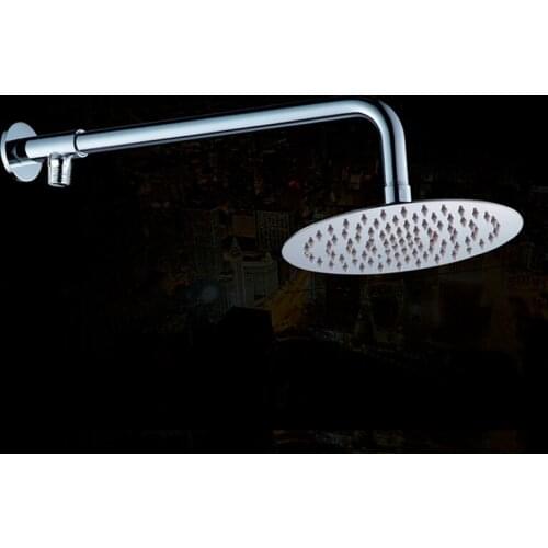 Wall Mounted Shower Arm Stainless Steel Material Chromed Bathroom Shower Accessories Shower Head Fixed Pipe Shower Holder