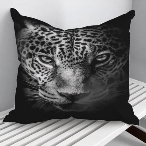 Black and white jaguar Throw Pillows Cushion Cover On Sofa Home Decor 45*45cm 40*40cm Gift Pillowcase Cojines Dropshipping