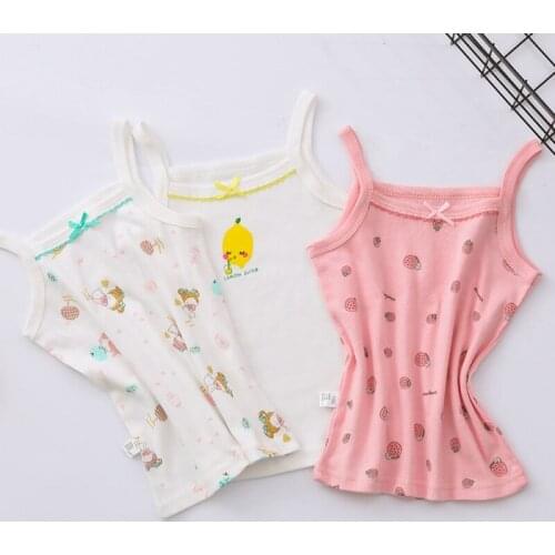 Girl Underwear Kids Clothes Camisole Baby Girls Summer Floral Tanks Tops Undershirt Teenager Singlets Children Underwear
