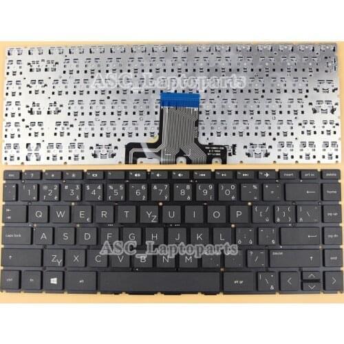 New Czech Slovakian Keyboard for HP 14-cm0508sc 14-cm0510nc 14-cm0512nc 14-cm0597nc 14-cm0597sc 14-cm0598nc Black, NO Frame