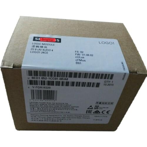 New Original LOGO! Logic Module 6ED1052-1CC08-0BA0 Replace 6ED1052-1CC01-0BA8 24CE PLC Module 8DI (4AI)/4DO 6ED10521CC010BA8