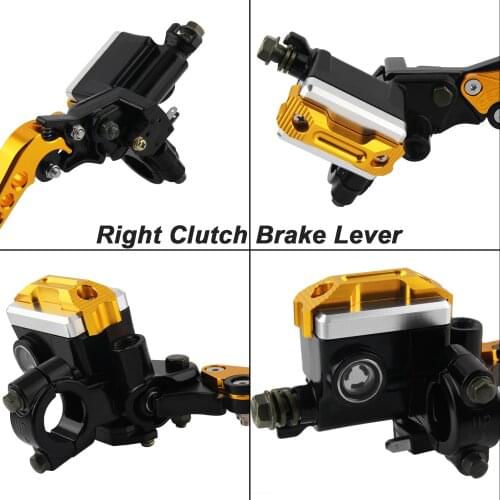 A Pair 7/8" 22mm Brake Clutch Pump Lever Motorcycle Hydraulic Master Cylinder Reservoir for Honda Yamaha Moto