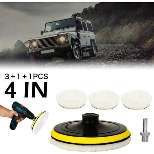 Car Polishing Disc Self-Adhesive Buffing Waxing Sponge Wool Wheel Polishing Pad Sponge Wheel For Car Polisher Drill Adapter Tool