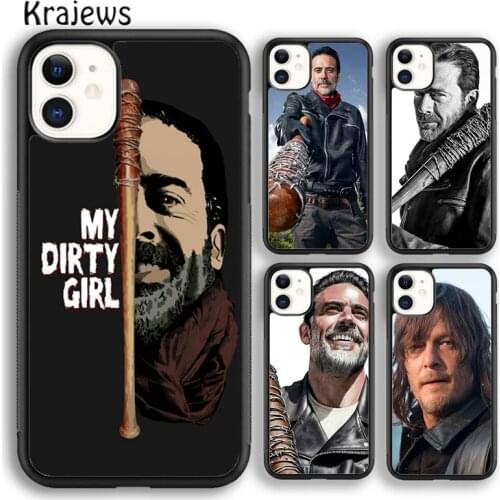 Krajews Awesome Walking Dead Negan Phone Case Cover For iPhone 5s 6s 7 8 plus X XS XR 11 12 pro max Samsung Galaxy S7 S8 S9 S10