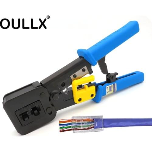 OULLX RJ45 Crimper Hand Network Tools Pliers RJ12 cat5 cat6 8p8c Cable Stripper Pressing Clamp Tongs Clip Multi Function