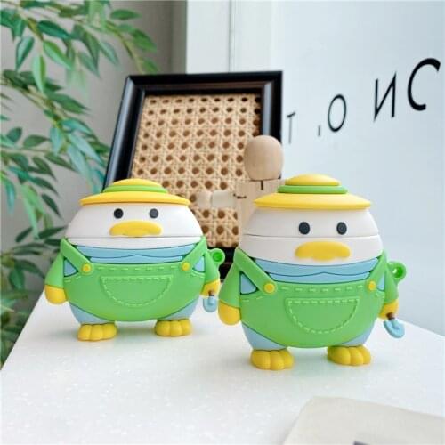 Silicone Case for Airpod Airpods Pro Shockproof Cartoon Cover for AirPods 12 Gardener Duck for Air Pod Protector Case Accessorie