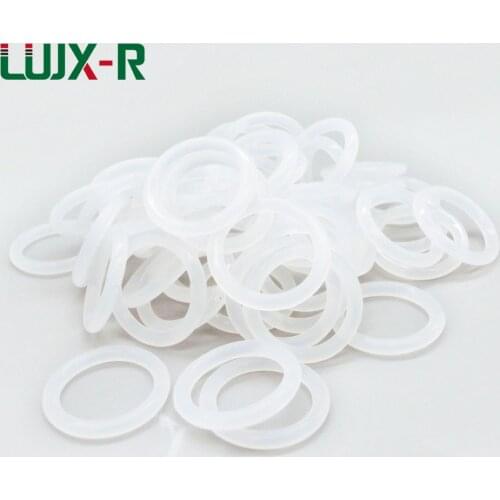 LUJX-R 2.4mm O Ring Seal OD7/8/9/10/12/14/15/16/18/19/20mm Food Grade Gaskets in Gasket White Silicone O-Rings Washer Promotion
