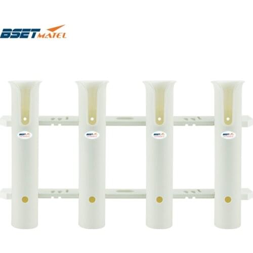 Boat Marine Yacht Kayak Vertical 4 Tube Fishing Rod Holder Organiser Pole Tube Mount Bracket Socket Rack Lure Pliers Storage